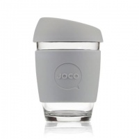 Joco glass reusable coffee cup in Cool Grey